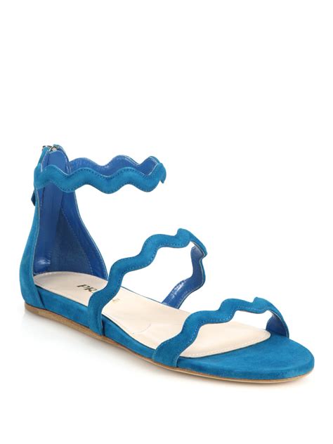 prada scalloped sandals uk|designer prada flat sandals.